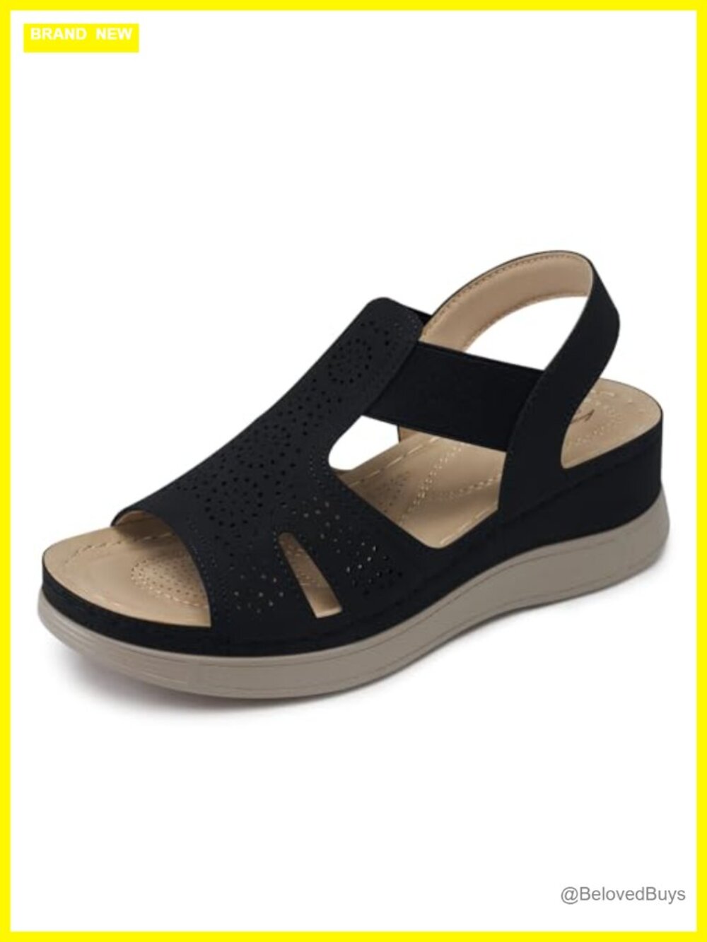 Women's Wedge Sandals - Comfortable Platform Sandals with Ankle Strap
